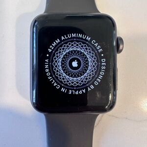 Apple Watch Series 3 42mm  Space Gray Aluminum Case, Back Sport Band (GPS + LTE)